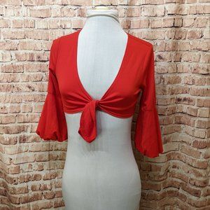 Disorderly Kids Tie Front Crop Top Size 12